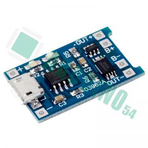 TP4056 Micro USB (для заряда аккумуляторов Li-Pol, Li-Ion) с защитой