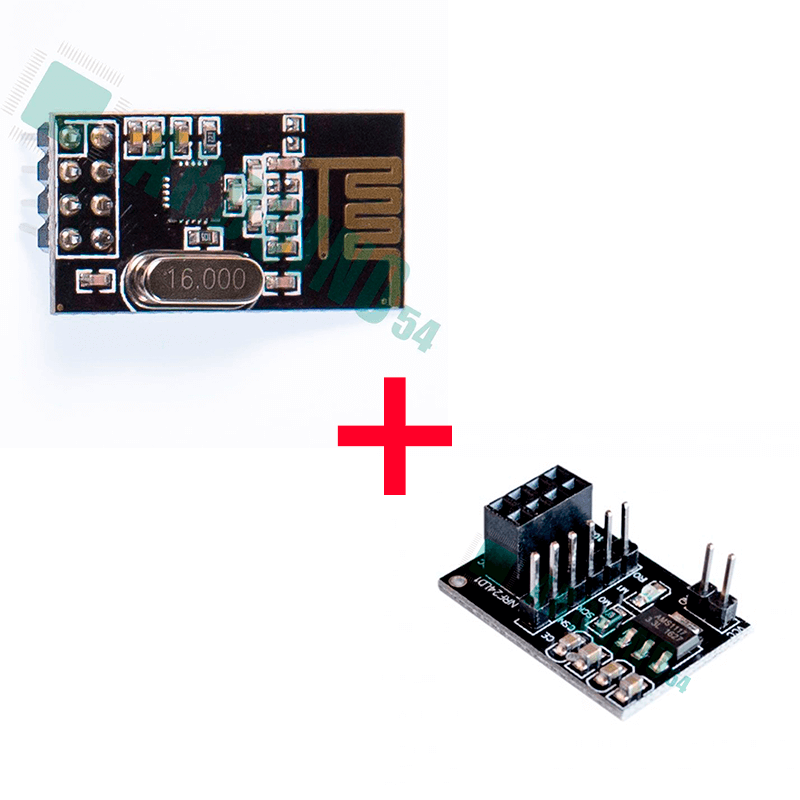 Модуль 2.4G nRF24L01+ с адаптером питания Модуль 2.4G nRF24L01+ с адаптером питания