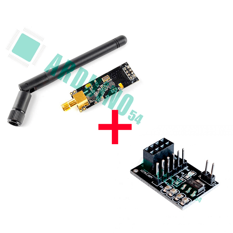 Беспроводной модуль NRF24L01+PA+LNA с внешней SMA антенной + с адаптером питания Беспроводной модуль NRF24L01+PA+LNA с внешней SMA антенной + с адаптером питания