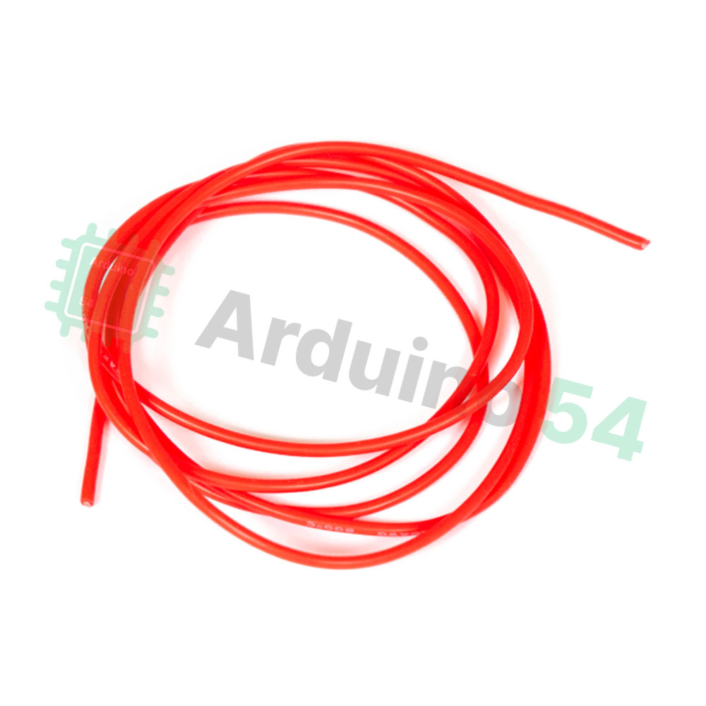 Мягкий провод 22AWG, красный, 1 метр