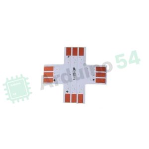 Переходник крестовой для адресной ленты WS2812, X-type, 3P 10mm (без клипсы)